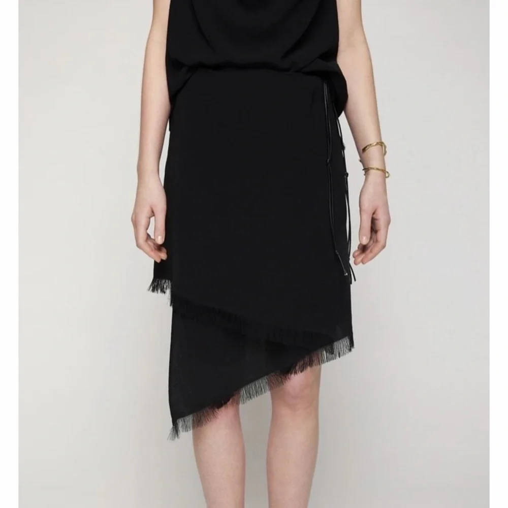 NEW Aeron Cover High-waist crepe mini wrap skirt - Picture 1 of 5